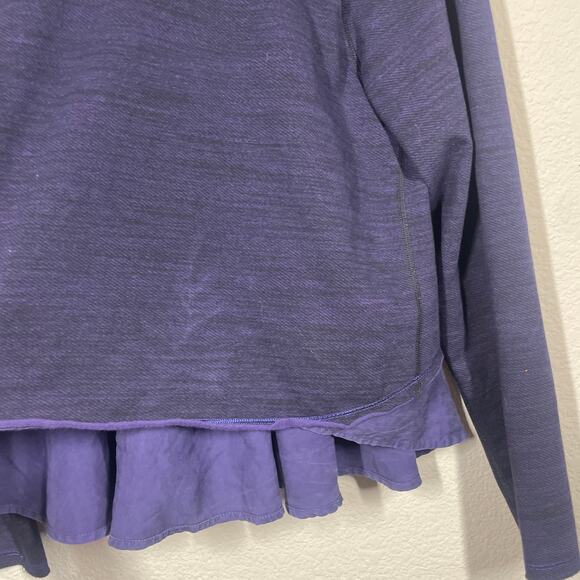 Lululemon Size 8 Pull Me Over Hoodie Purple Cotton Blend Long Sleeves Stretch - Picture 5 of 8